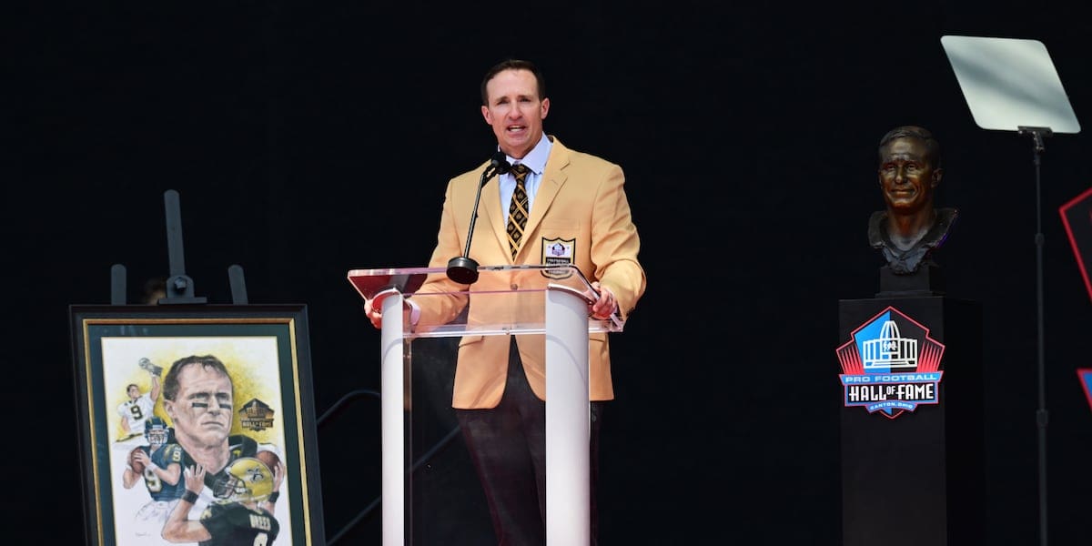 Drew Brees tells New Orleans ‘you trusted me with the soul of the city’ in Hall of Fame speech