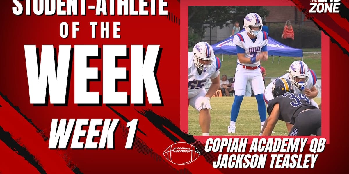 Copiah Academy’s Teasley named Week 1 Student-Athlete of the Week winner